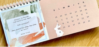 Calendrier de bureau- Mars - Cute!