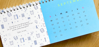 Calendrier de bureau - Septembre - Cute!